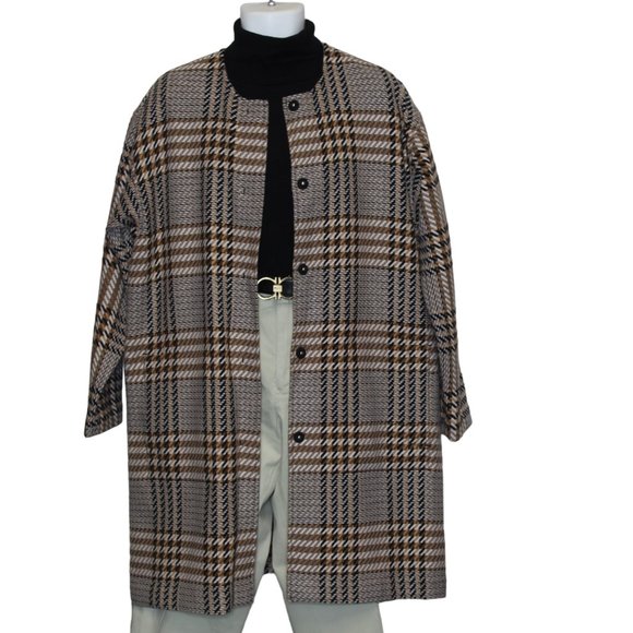 J. Jill Jackets & Blazers - NWT J. Jill Pebble MLT Luxe Soft Midi Sweater Cardigan (L) Plaid